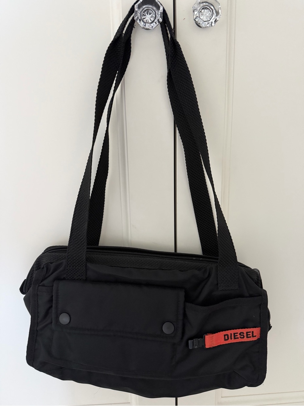 Diesel Black Nylon Messenger Bag